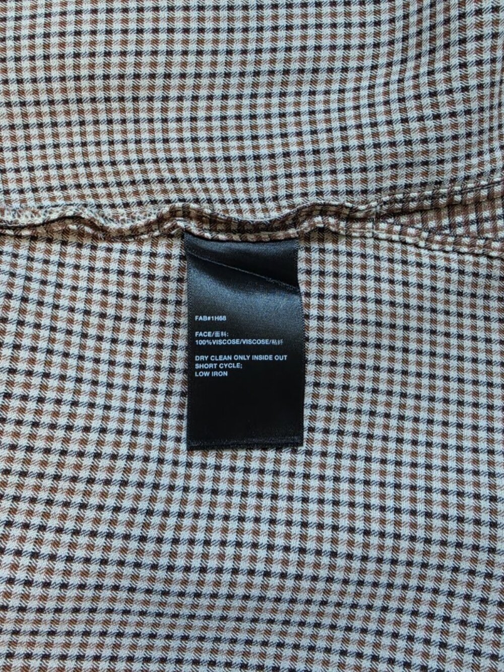 Lafayette 148 Plaid Checkered Brown Tan Mock Cowl Neck Sleeveless Blouse XL - Picture 12 of 12